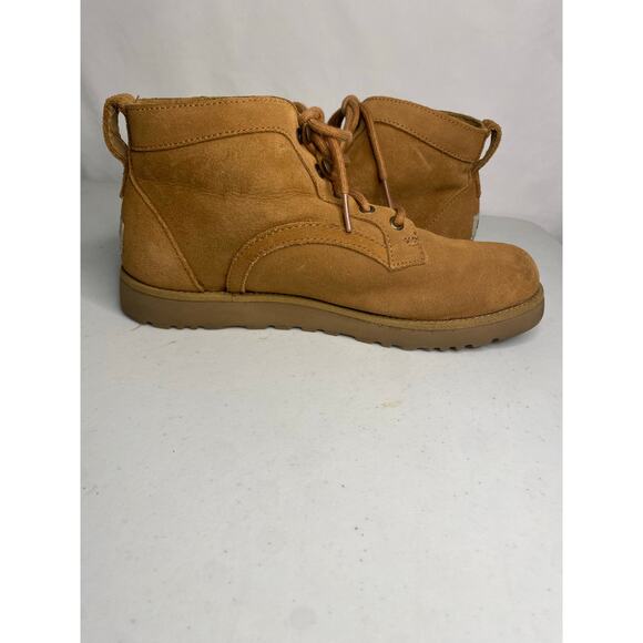 UGG Bethany Chestnut Lace Up Boot Womens Suede Sheepskin Fur Lined Size 7 - Picture 10 of 15